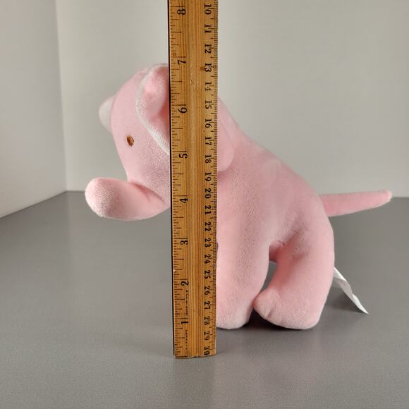 Petite L'amour Pink Elephant Plush 8" Baby Toy Soft Stuffed Animal 2020 Plushy - Picture 8 of 12